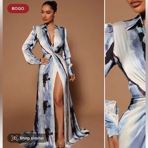 FASHION NOVA silk maxi dress